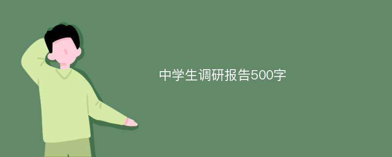 中学生调研报告500字