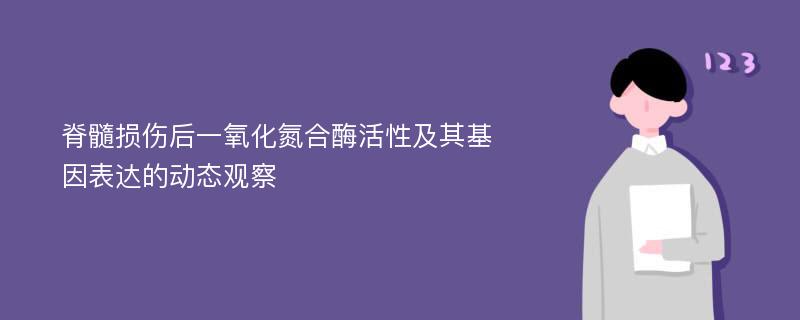 脊髓损伤后一氧化氮合酶活性及其基因表达的动态观察