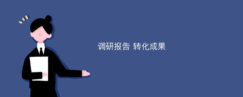 调研报告 转化成果