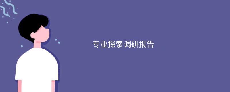 专业探索调研报告